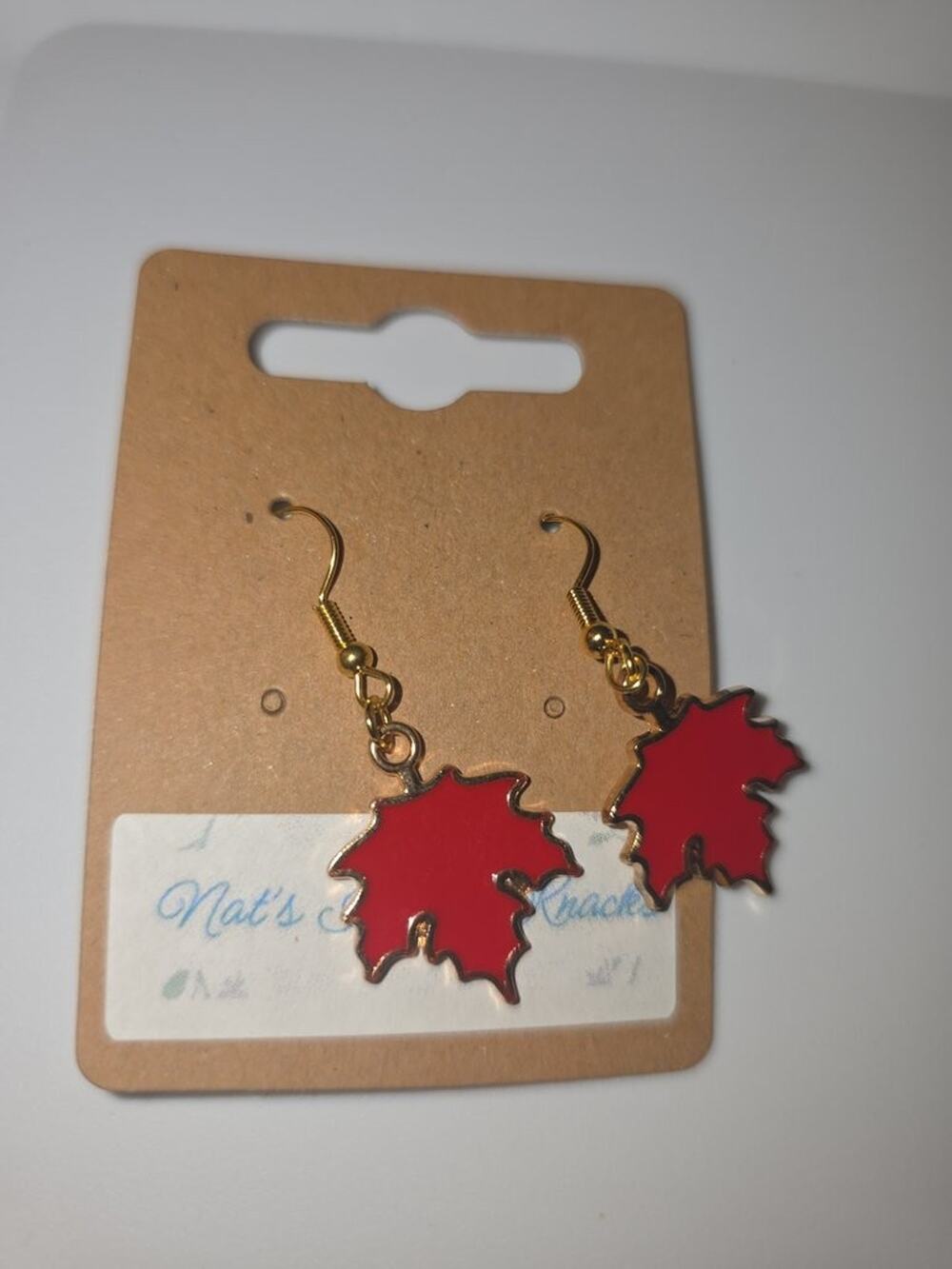 Red Maple Leaf Earrings